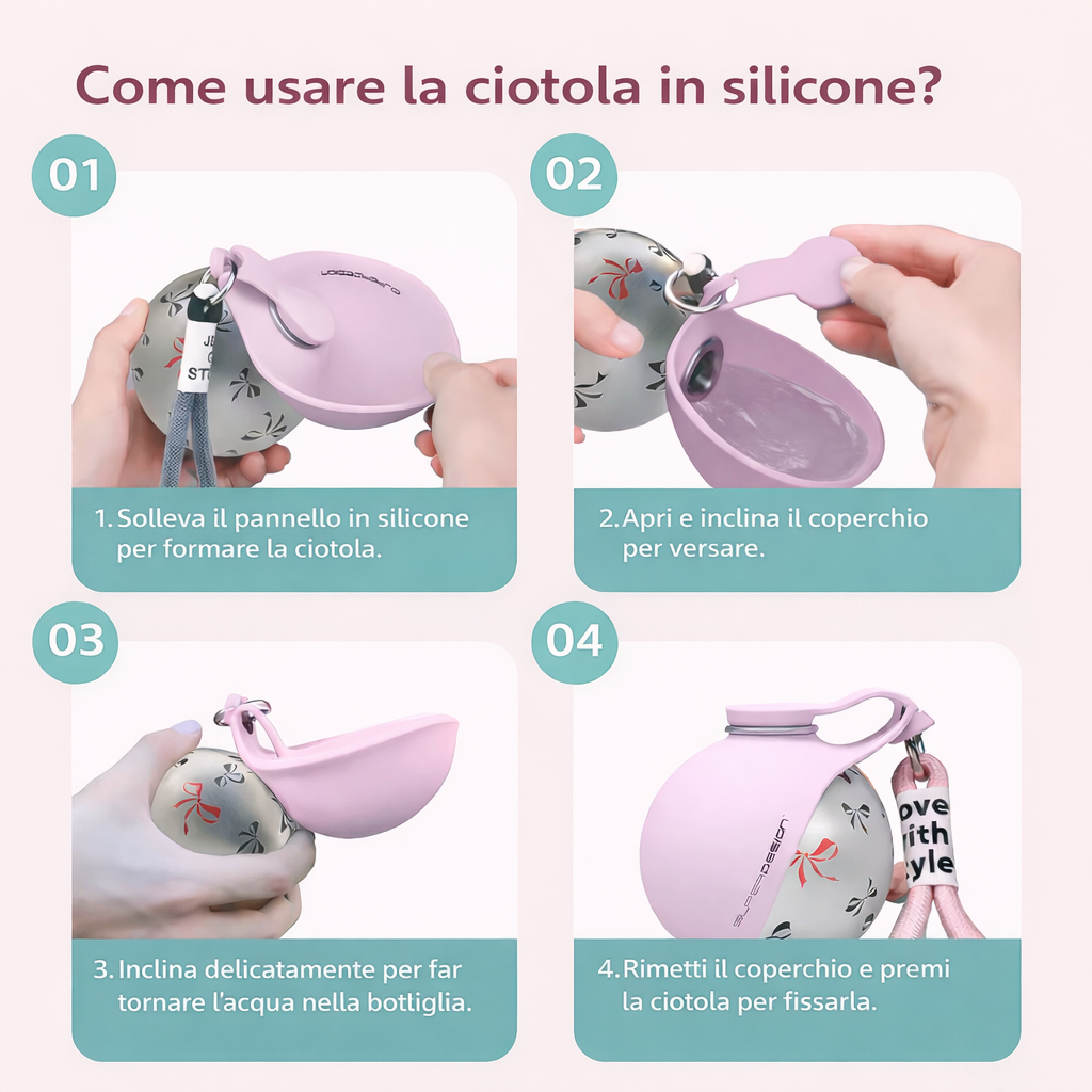 BuddyPup™ Borraccia per Cani con Ciotola