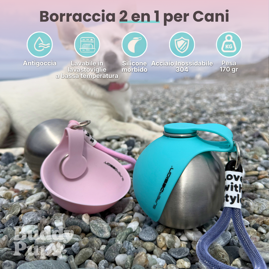 BuddyPup™ Borraccia per Cani con Ciotola